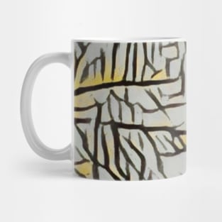 Yellow ans grey abstract Mug